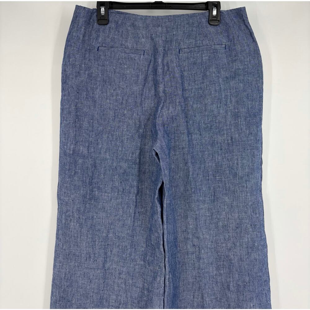 Boden Falmouth Linen Wide Leg Sailor Trousers Chambray - Picture 8 of 11
